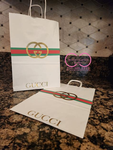 gucci shopping paper bag|Gucci paper bag for sale.